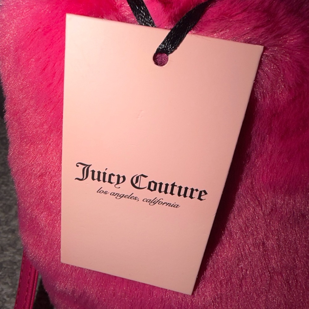 Juicy Couture Free Love Fluffy Mini Tote Or Crossbody Removable Strap NWT - Picture 3 of 9